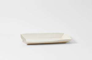 Christiane Perrochon powder white rectangle edge tray.