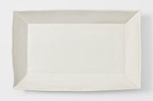 Christiane Perrochon powder white rectangle edge tray overhead.
