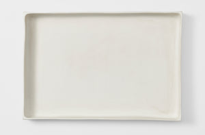 Christiane Perrochon powder white rectangle tray overhead.