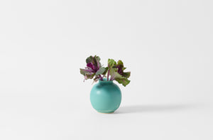 Small Christiane Perrochon turquoise boule with greens.