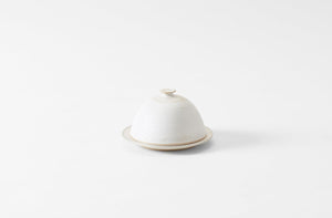 Christiane Perrochon White Beige Butter Dish