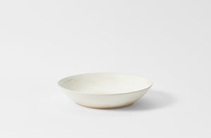 Christiane Perrochon white beige large low serving bowl.