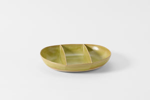 Christiane Perrochon Yellow Green Oval with Three Spaces