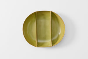 Christiane Perrochon Yellow Green Oval with Three Spaces