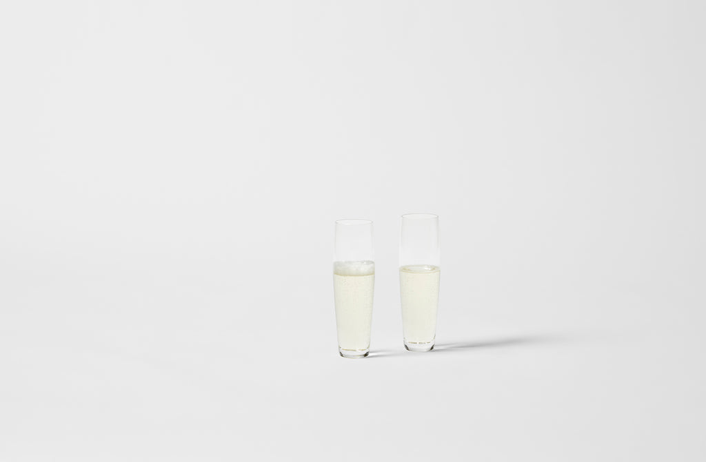 Deborah Ehrlich Simple Crystal Curved Champagne Glass