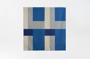 Cobalt Geometric Throw Blanket
