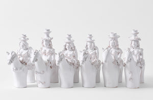 Equestre small ceramic candle holders.