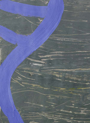 Gary komarin yves blue on black vessel enamel on paper painting detail