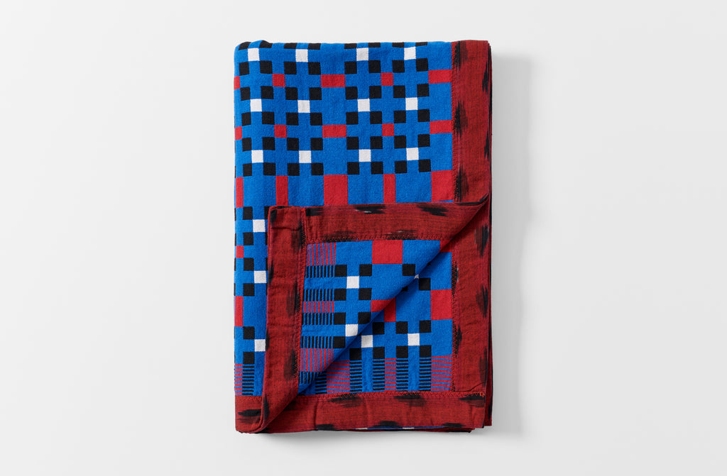 Gregory Parkinson Electric Berry Azul Throw Blanket MARCH