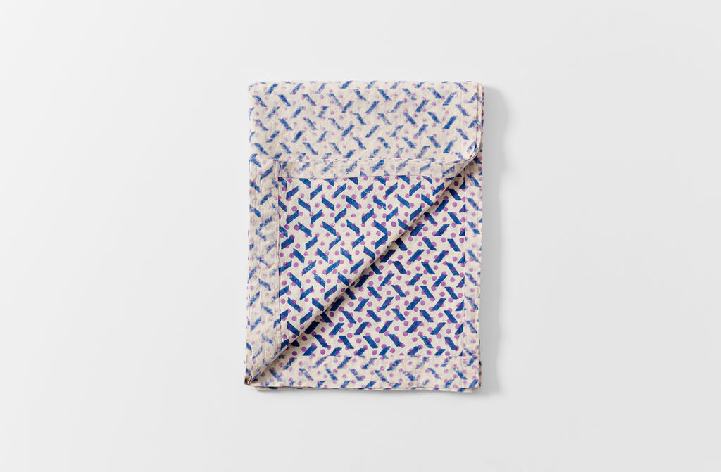 gregory parkinson indigo rain tablecloth 