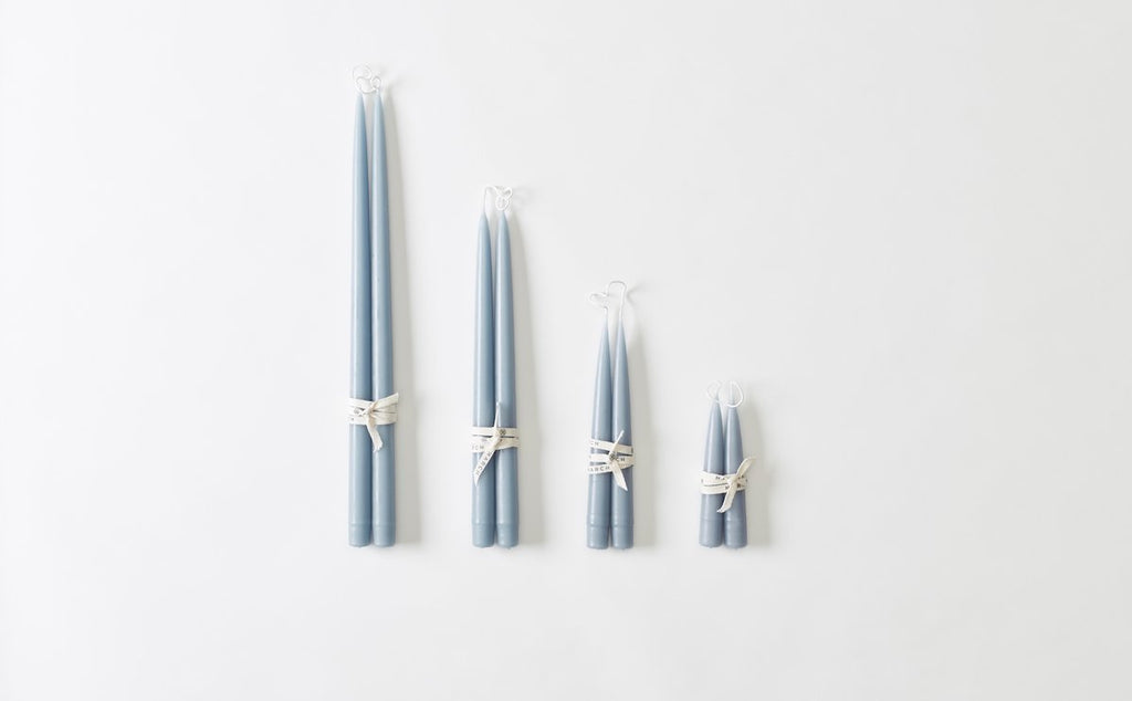 Hand Dipped Pewter Taper Candles