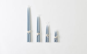 Hand Dipped Pewter Taper Candles