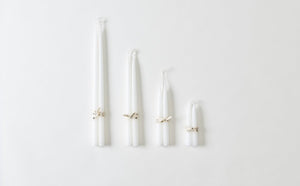 Hand Dipped White Taper Candles