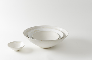 Christiane Perrochon White Beige Stoneware Bowls