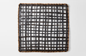 Jonathan Kline large black open grid tray.