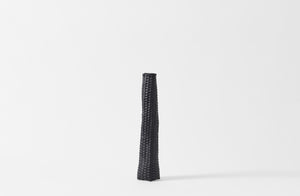 Jonathan Kline narrow woven black sculpture.