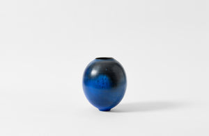 Karen Swami cobalt smoke fired large vessel.