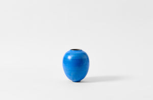 Karen Swami small cobalt smoke fired vessel.