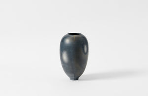 Karen Swami large smoke fired vessel with gold kintsugi.