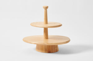 Kelly Wearstler two tier white ash cake stand