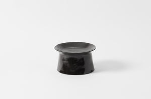 La Mere small ebony pedestal plate.