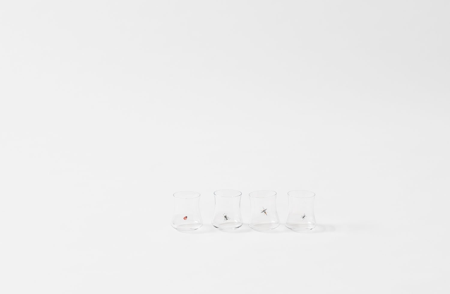 Lobmeyr Ted Muehling Painted Insect Balloon Shot Glass