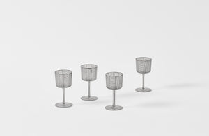 Four Josef Hoffman wine glasses by Lobmeyr.