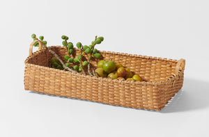 march black ash natural worktable accessory basket holding fig branches and pears