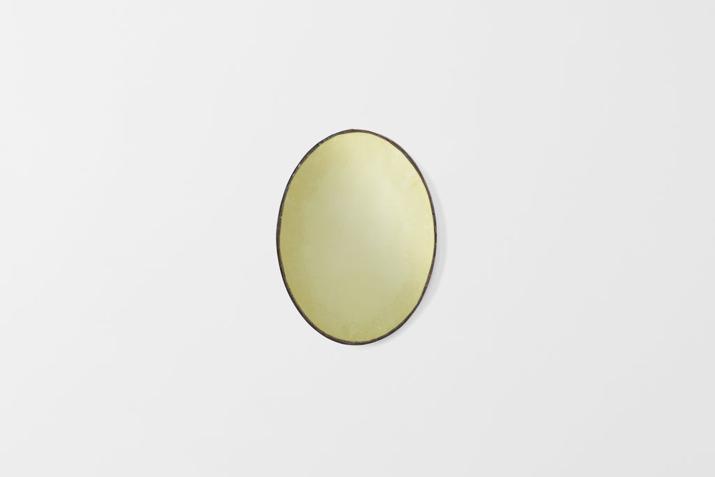 Maureen Fullam small gold oval mirror vertical.