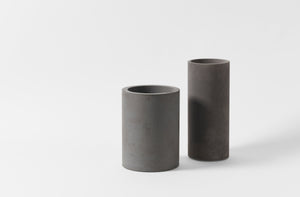 Michael verheyden dark grey concrete wide vase