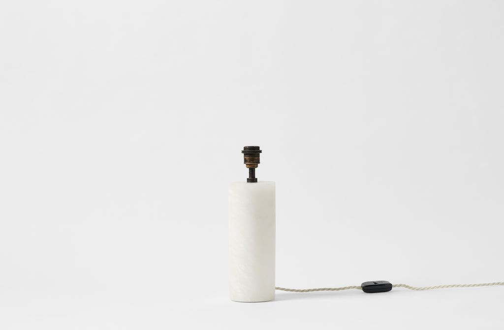 Michael Verheyden petite panser alabaster lamp without lamp shade.