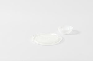 White stripe murano glass dinnerware. Default