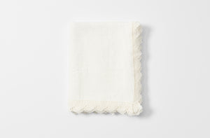 Off white Sicily tablecloth folded