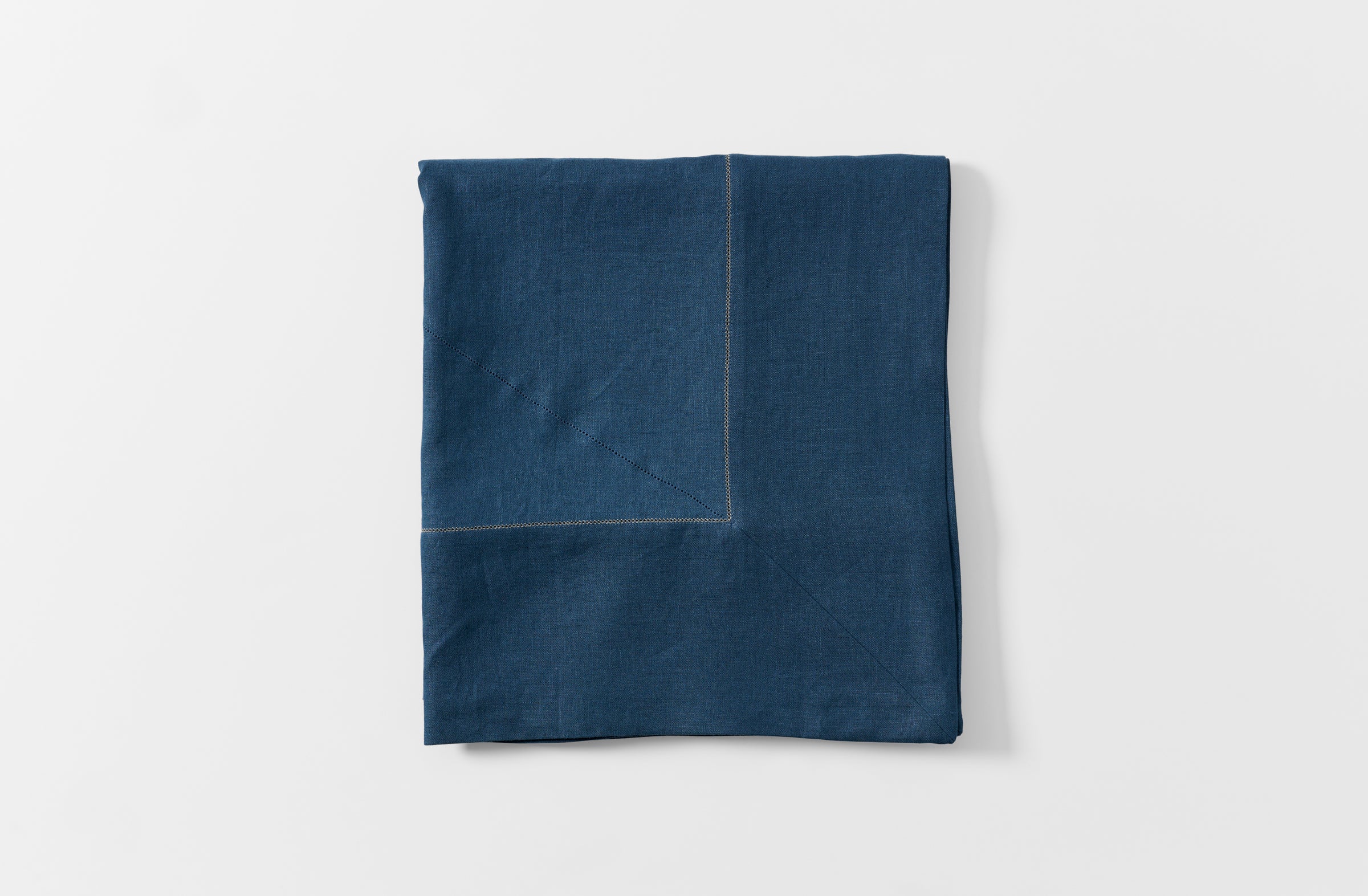 Peter Speliopoulos blue linen tablecloth 