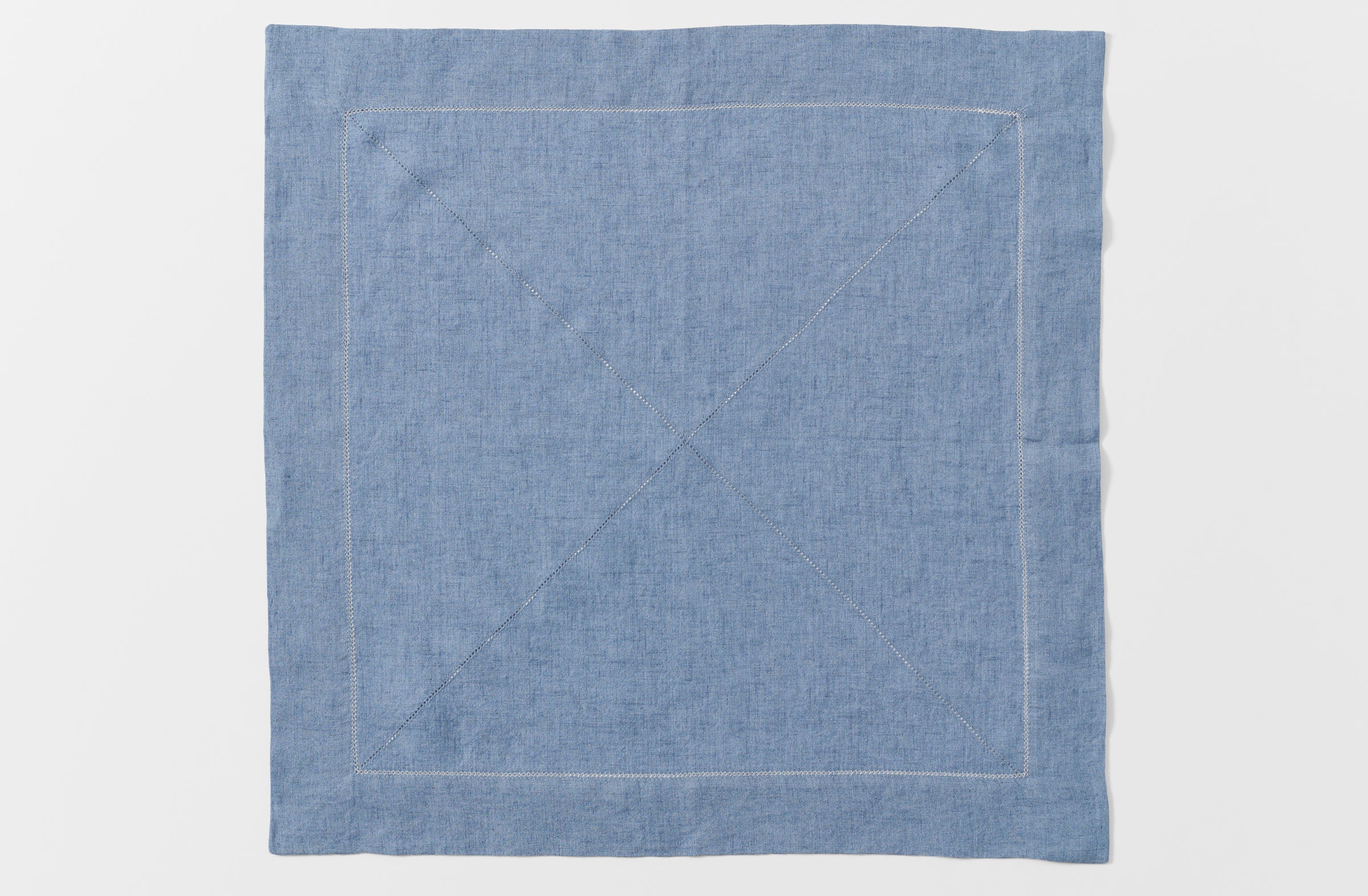 Peter Speliopoulos light wash denim linen napkin open