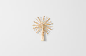 Straw snowflake tree topper.