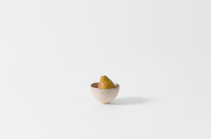 Takashi Endo white rice bowl holding a pear.