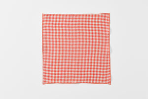 Tangerine gingham napkin