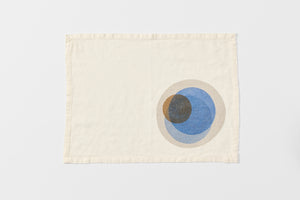 Tela Macchiato distant blue placemat.