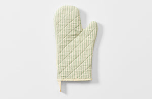 Tori Murphy sage stripe oven mitt.