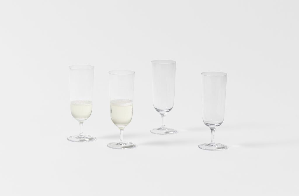 Four Venezia champagne flutes 
