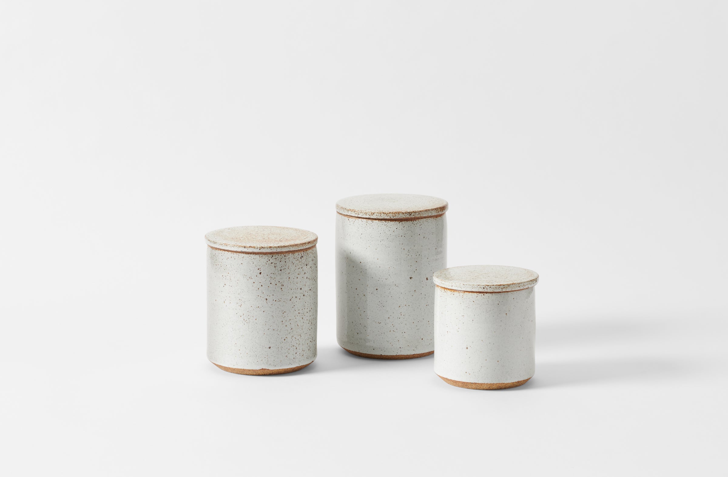 Victoria Morris Pottery White Speckled Canister