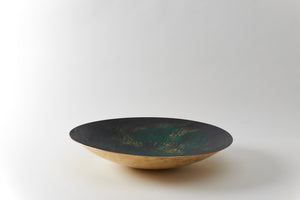 Michaël Verheyden Brass Bowl with Emerald Resin Finish