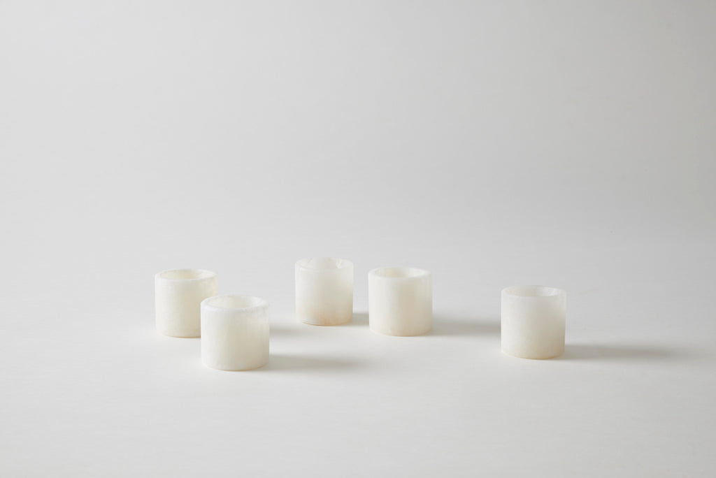White Onyx Votive Candle Holder MARCH