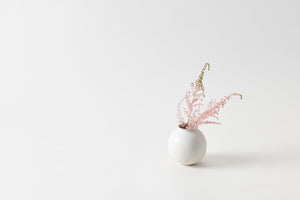 Christiane Perrochon White Beige Petite Boule Vase