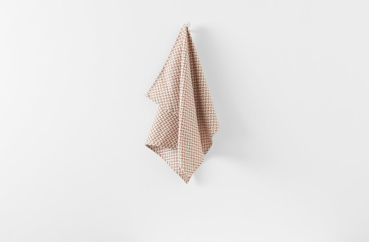 Tori Murphy MARCH Chestnut Herringbone Kitchen Towel