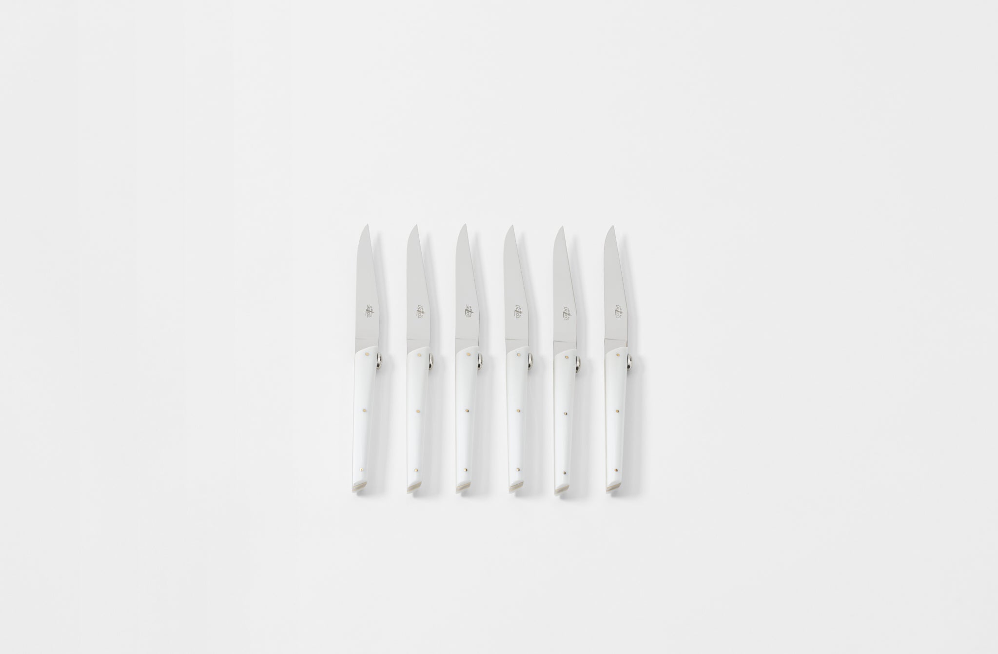 Forge De Laguiole Olivier Gagnère White Acrylic Table Knives Set of 6
