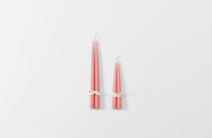 Hand Dipped Tea Rose Taper Candles