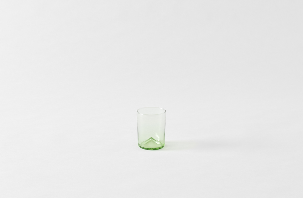 Il Buco Vita Green Mouth Blown Glass Tumblers