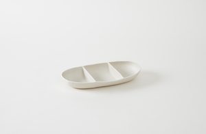 Christiane Perrochon Powder White Small Oval with Three Spaces
